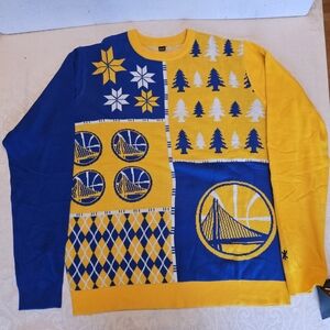 Golden State Warriors UGLY Sweater Officially Licensed NBA, 2XL NWT *See Note*